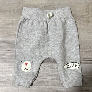 Cat & Jack Sweatpants with Bear and Hello Design